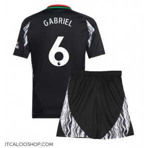 Arsenal Gabriel Magalhaes #6 Seconda Maglia Bambino 2024-25 Manica Corta (+ Pantaloni corti)